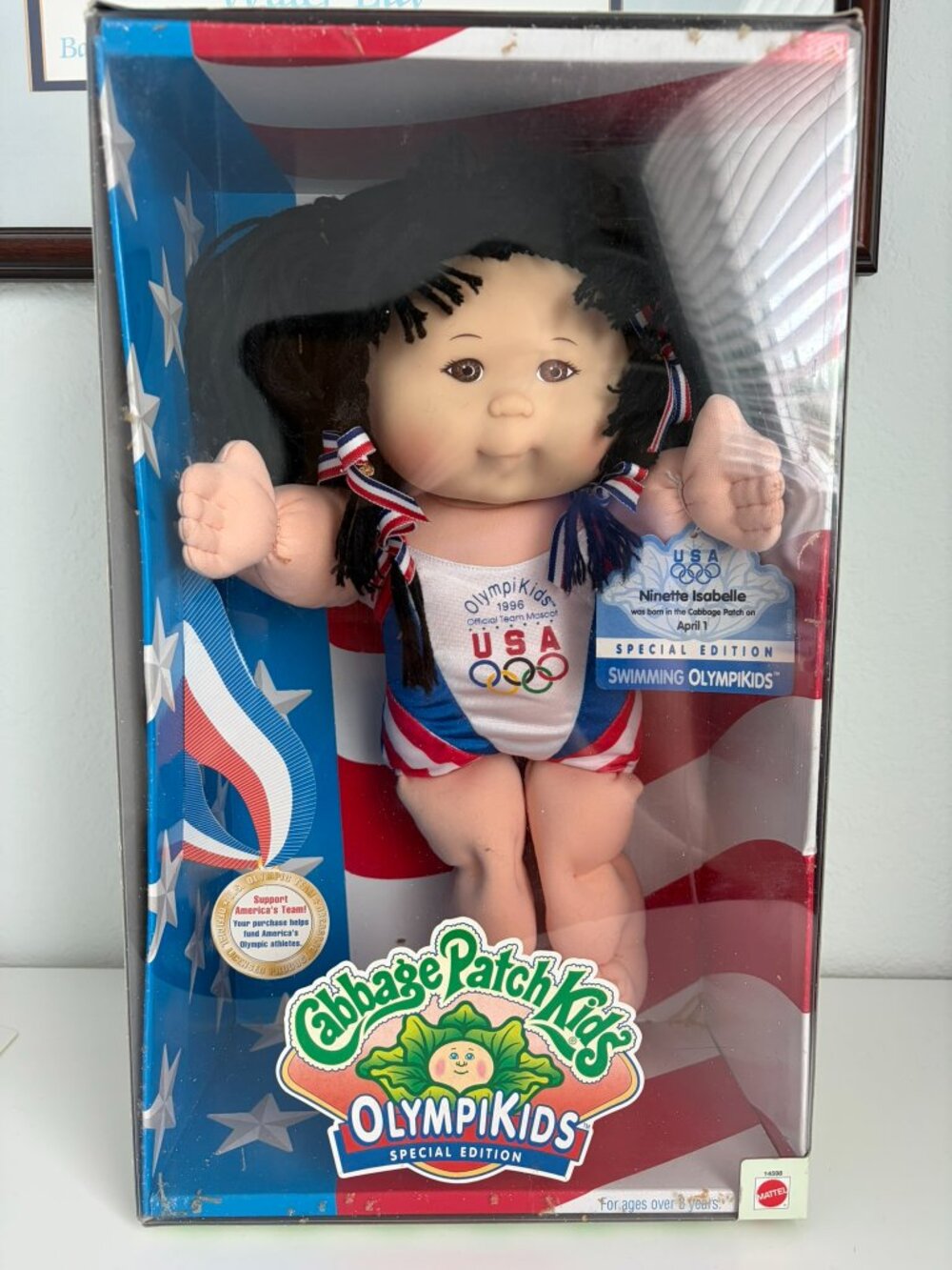 1996 Olympikids Cabbage Patch Doll - Swimming - Ninette Isabelle